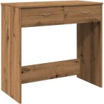 Bureau table poste de travail meuble d'ordinateur informatique tude chne artisanal 80 x 40 x 75 cm ...