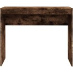 Helloshop26 - bureau table poste de travail meuble d'ordinateur informatique tude chne fum 90 x 40 ...