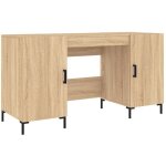 Helloshop26 - bureau table poste de travail meuble d'ordinateur informatique étude chêne sonoma 140 x ... Helloshop26 - bureau table poste de travail meuble d'ordinateur informatique étude chêne sonoma 140 x ...