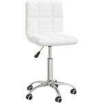 Helloshop26 - chaise fauteuil si�ge de bureau informatique �tude pivotante similicuir blanc