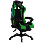 Helloshop26 - chaise fauteuil sige pivotante de bureau informatique tude de jeux vido avec led rvb ...