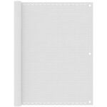 Helloshop26 - cran de balcon brise pare vue protection confidentialité 120 x 500 cm pehd blanc Helloshop26 - cran de balcon brise pare vue protection confidentialité 120 x 500 cm pehd blanc