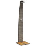 Douche d'extrieur 55 x 60 x 224 cm rsine tresse bois acacia gris