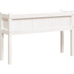 Helloshop26 - jardinire bac lit surlev plantes fleurs jardin terrasses avec pieds 110 x 31 x 70 cm ...