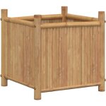 Helloshop26 - jardinière bac lit surélevé plantes fleurs terrasse jardin 40 x 40 x 40 cm bambou marron ... Helloshop26 - jardinière bac lit surélevé plantes fleurs terrasse jardin 40 x 40 x 40 cm bambou marron ...