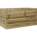 Helloshop26 - jardini�re bac lit sur�lev� plantes fleurs terrasse jardin 90 x 40 x 45, 5 cm bois de pin ...