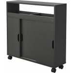 Meuble de salle de bain � portes coulissantes gris fonc�