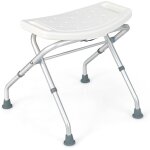 Helloshop26 - tabouret de douche hauteur rglable 49 - 52, 5 cm sige de douche accoudoirs amovibles ...