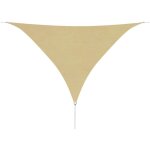 Helloshop26 - voile toile d'ombrage parasol en tissu oxford triangulaire 3, 6 x 3, 6 x 3, 6 m beige Helloshop26 - voile toile d'ombrage parasol en tissu oxford triangulaire 3, 6 x 3, 6 x 3, 6 m beige