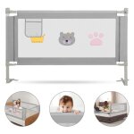 Einfeben barrière de lit pour enfant - pliable, portable, 180 x 98 cm, cadre en acier, en tissu Einfeben barrière de lit pour enfant - pliable, portable, 180 x 98 cm, cadre en acier, en tissu