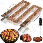 Hengda - swanew gnrateur de fume froide barbecue fum en acier inoxydable panier en maille de en forme ...