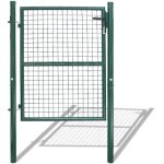 Hengda - swanew portail de clture de jardin portillon grillag avec poteaux acier portail de jardin ...