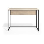 Herdasa, bureau en mélamine et métal, london, chêne clair Herdasa, bureau en mélamine et métal, london, chêne clair