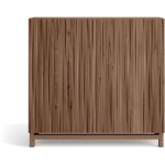 Herdasa, meuble � chaussures en m�lamine, mod�le copenhague, noyer velmore avec portes effet lattes noyer, ...