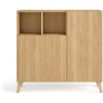 Herdasa, meuble � chaussures en m�lamine, mod�le moss, 87x90x27 cm, ch�ne dor�