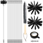 H�risson ramonage, 22 pi�ces de nettoyage de conduits da�ration avec 18 tiges de 41 cm, 2 t�tes de brosse ...