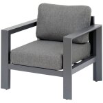 Hesperide - fauteuil de salon de jardin Évasion graphite polyester et aluminium - hespéride Hesperide - fauteuil de salon de jardin Évasion graphite polyester et aluminium - hespéride