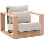 Hesperide - fauteuil de salon de jardin loevo eucalyptus & beige eucalyptus et rsine tresse - hespride ...