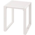 Hesperide - table d appoint carre allure avoine 44 x 44 x 55cm en aluminium - hespride