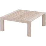Hesperide - table basse de jardin carre vasion argile & lin 87 x 87cm en aluminium - hespride