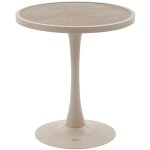 Hesperide - table de jardin bistro ronde en aluminium effet bois 2 places ovialon