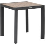 Hesperide - table de jardin �vasion effet bois honey & graphite 2 places lates en aluminium - hesp�ride ...