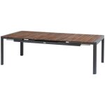 Hesperide - table de jardin extensible paradize noyer & graphite 12 places en aluminium et acacia - hesp�ride ...