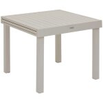Hesperide - table de jardin extensible piazza argile 8 places en aluminium trait en epoxy - hespride ...