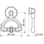 Heurtoir de porte kt01, patine sur laiton