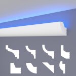 Heximo led moulures classiques, clairage indirect corniche de plafond xps styropor: 10. 2 mtres / 6 ...