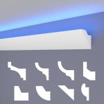 Heximo led moulures classiques, �clairage indirect corniche de plafond xps styropor: 30. 6 m�tres / 18 ...