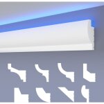 Heximo led moulures classiques, �clairage indirect corniche de plafond xps styropor: 30. 6 m�tres / 18 ...