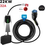 Hexinex chargeur mural mobile 480 v et courant �lev� cee 22 kw 32 a 5 m (norme ue), c�ble de charge
