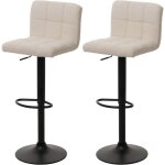 Hhg - lot de 2 tabourets de bar 852, tabouret de bar, réglable en hauteur pivotant, tissu boucle (450g ... Hhg - lot de 2 tabourets de bar 852, tabouret de bar, réglable en hauteur pivotant, tissu boucle (450g ...