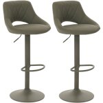[jamais utilis] lot de 2 tabourets de bar hhg - 920, chaise de bar tabouret de comptoir, repose - pieds ...
