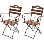 Hhg - jamais utilis] 2x chaise de jardin 439, chaise de jardin pliante, qualit gastronomique acacia ...