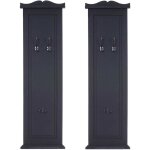 Hhg - jamais utilis] 2x garderobe murale, tagre / vestiaire / planche  crochets, 109x28x4cm, gris ...