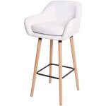 Hhg - jamais utilis] 2x tabouret de bar malm t381, chaise de bar tabouret de comptoir, simili cuir, ...
