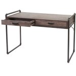 Hhg - jamais utilis] bureau 049, table pour ordinateur, design industriel 75x120x60cm structure 3d, ...