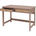 Hhg - bureau 440, table d'ordinateur portable, table de travail, tiroir 78x110x60cm bois, taupe clair ... Hhg - bureau 440, table d'ordinateur portable, table de travail, tiroir 78x110x60cm bois, taupe clair ...