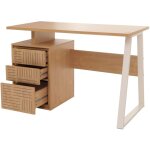 Hhg - jamais utilis�] bureau 903, table d'ordinateur, table de travail, tiroir, bois m�lamin�, 77x118x58cm, ...