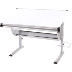 Hhg - jamais utilis] bureau enfant oxford, plateau inclinable, hauteur rglable, blanc