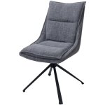 Hhg - chaise de salle � manger 453, chaise de cuisine, pivotante, tissu / textile (420g / m�) �ko - tex, ...