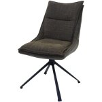 Hhg - chaise de salle � manger 453, chaise de cuisine, pivotante, tissu / textile (420g / m�) �ko - tex, ...