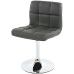 Hhg - jamais utilis] chaise de salle  manger kavala, chaise de cuisine, pivotante, simili cuir gris ...