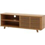 Hhg - meuble tv en bambou 585, table basse, commode, avec compartiments de rangement certifiés fsc® 50x140x40 ... Hhg - meuble tv en bambou 585, table basse, commode, avec compartiments de rangement certifiés fsc® 50x140x40 ...