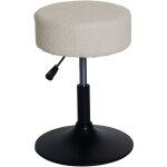 Hhg - jamais utilis] tabouret 832, tabouret de maquillage, rglable en hauteur pivotant  37cm tissu ...