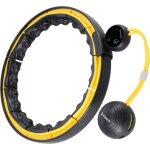 Hhm21 hula hoop tpe noir / jaune magnétique avec poids + compteur hms Hhm21 hula hoop tpe noir / jaune magnétique avec poids + compteur hms