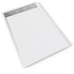 Saniverre - hiemal inox receveur de douche 80 x 120 cm rsine blanc aspect ardoise + bonde inox incluse ...