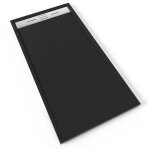 Saniverre - hiemal inox receveur de douche 80 x 160 cm rsine noir aspect ardoise + bonde inox incluse ...